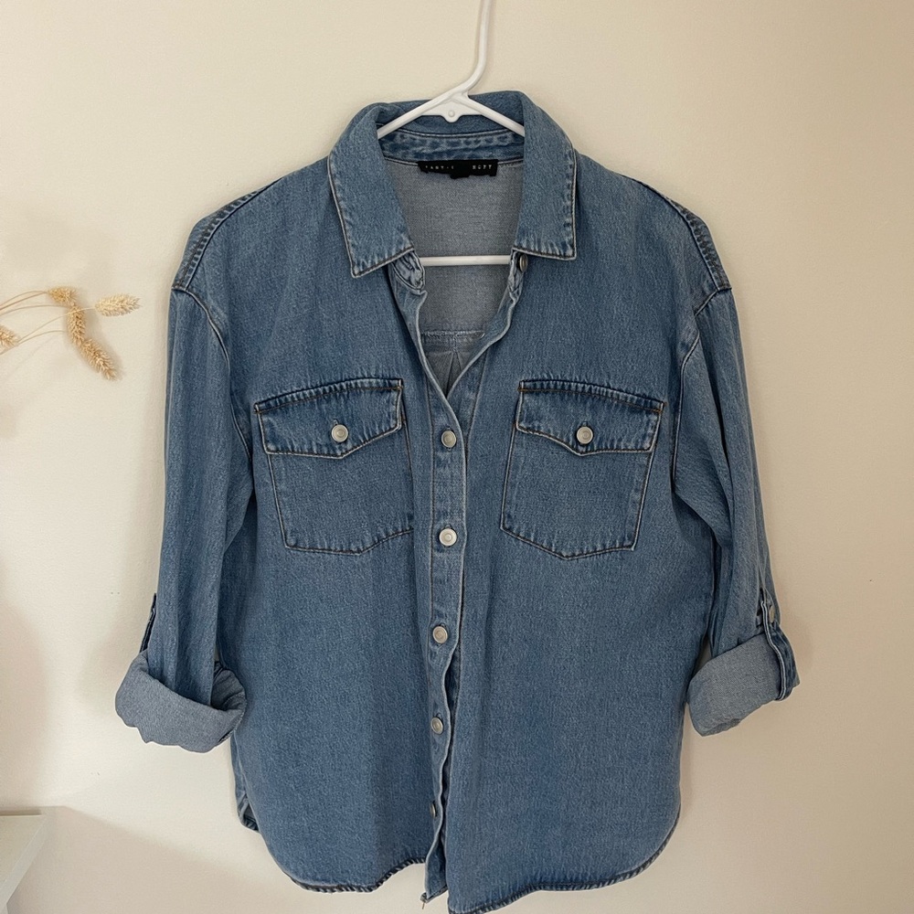 Blue Denim Button-Up Shirt